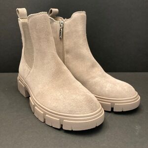 NEW Blondo Para Chelsea Boots Suede Leather Waterproof Ankle Womens 6 M Beige